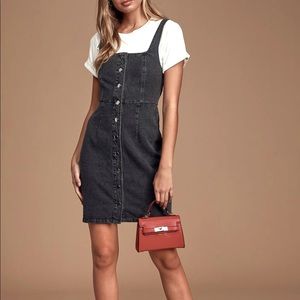 LULU’s Corra Washed Blacked Denim Mini Dress